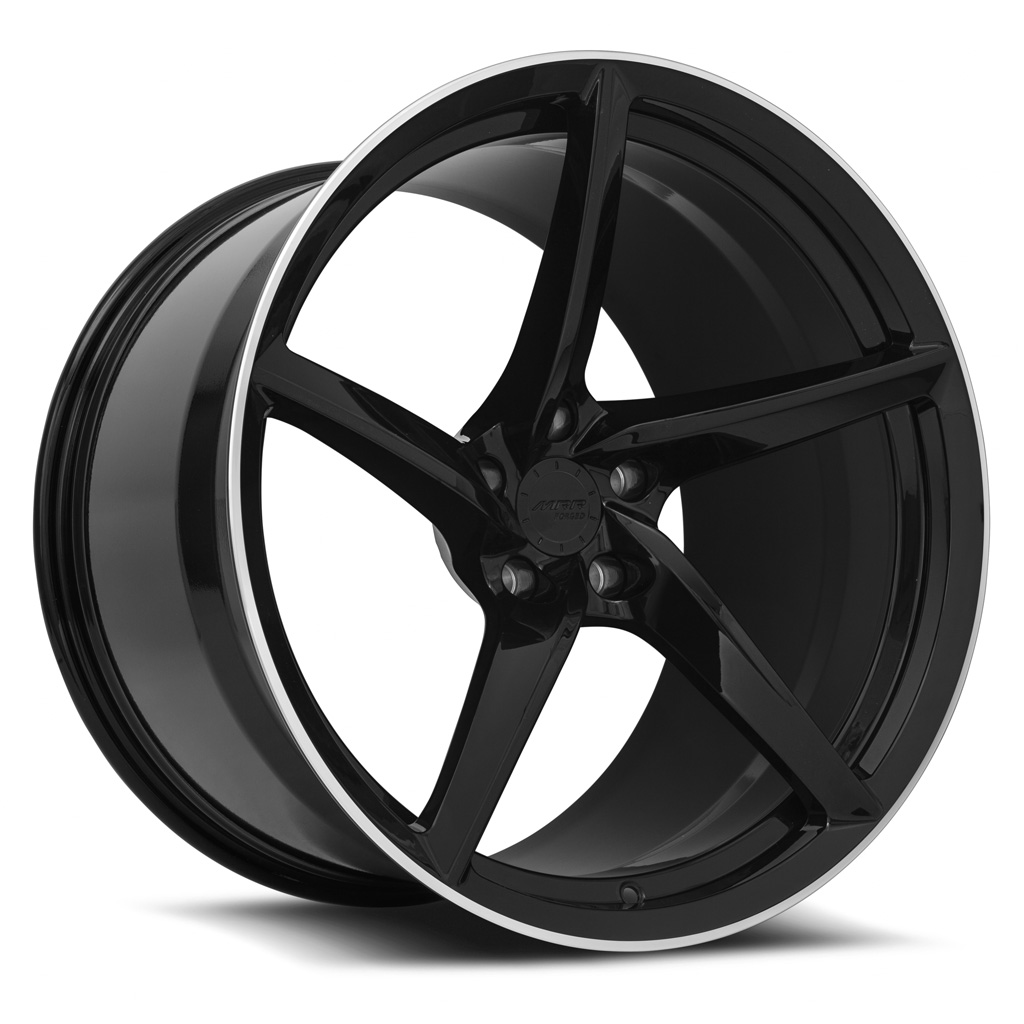 MRR Wheels Forged F25 21x13 5x120 Gloss Black fit Corvette C8 offset 25