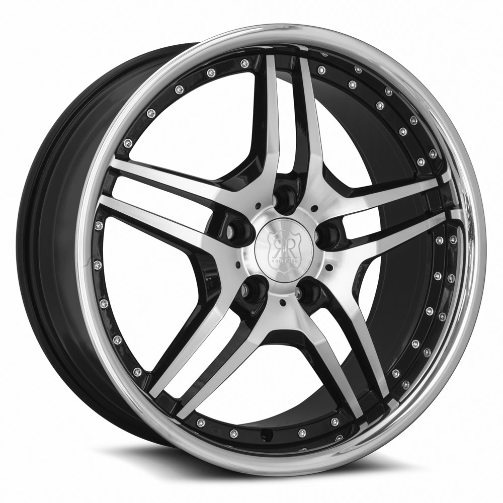 MRR Wheels RW2 19x8,5 5x100 - 5x120,7 Black Chrome Lip offset custom
