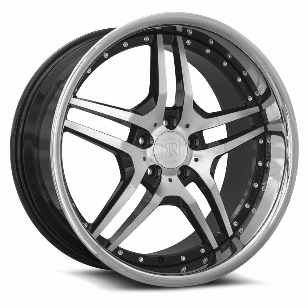 MRR Wheels RW2 20x10 5x120 Black Chrome Lip offset 25