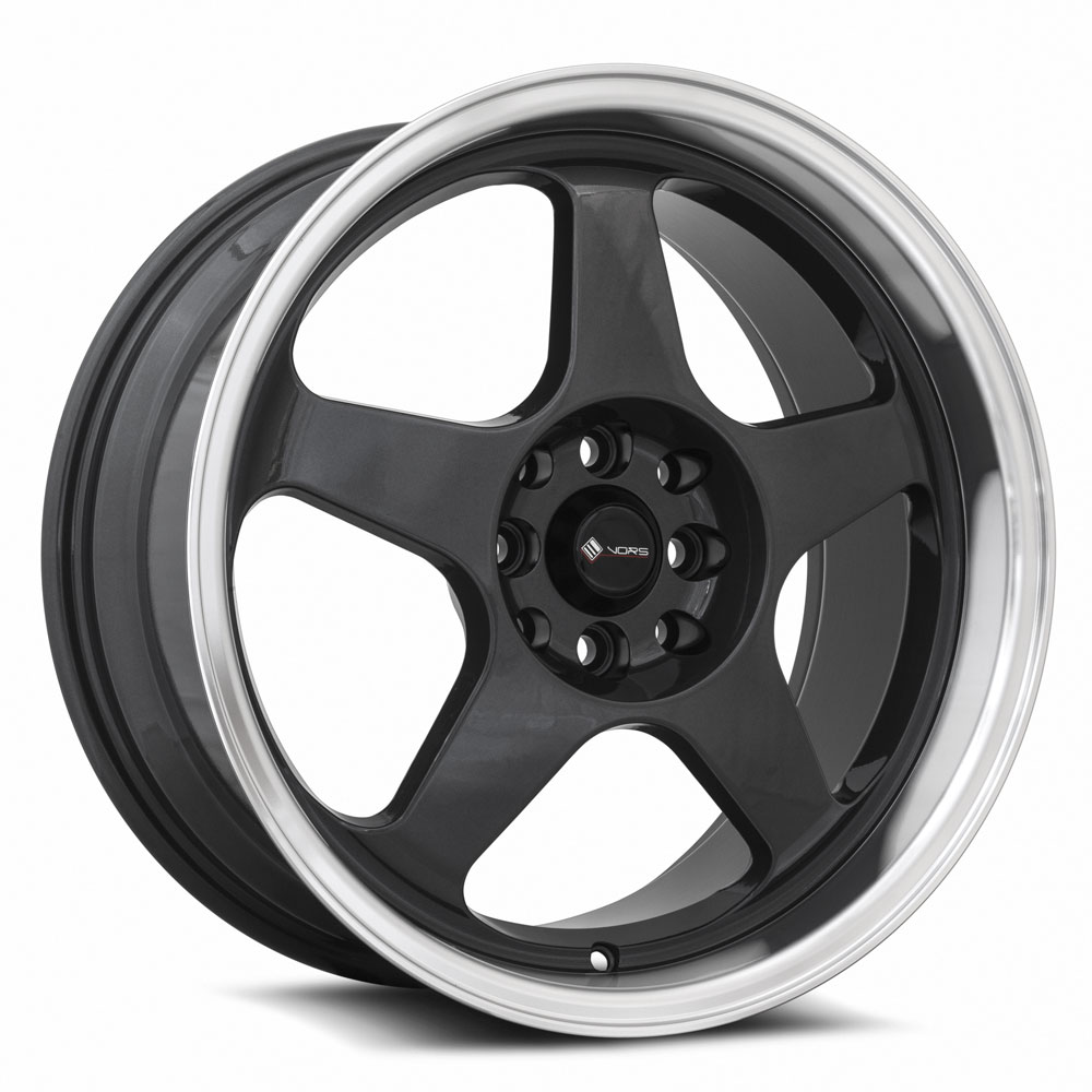 Vors Wheels SP1 17x8 4x98 Hyper Black Machine Lip offset 30