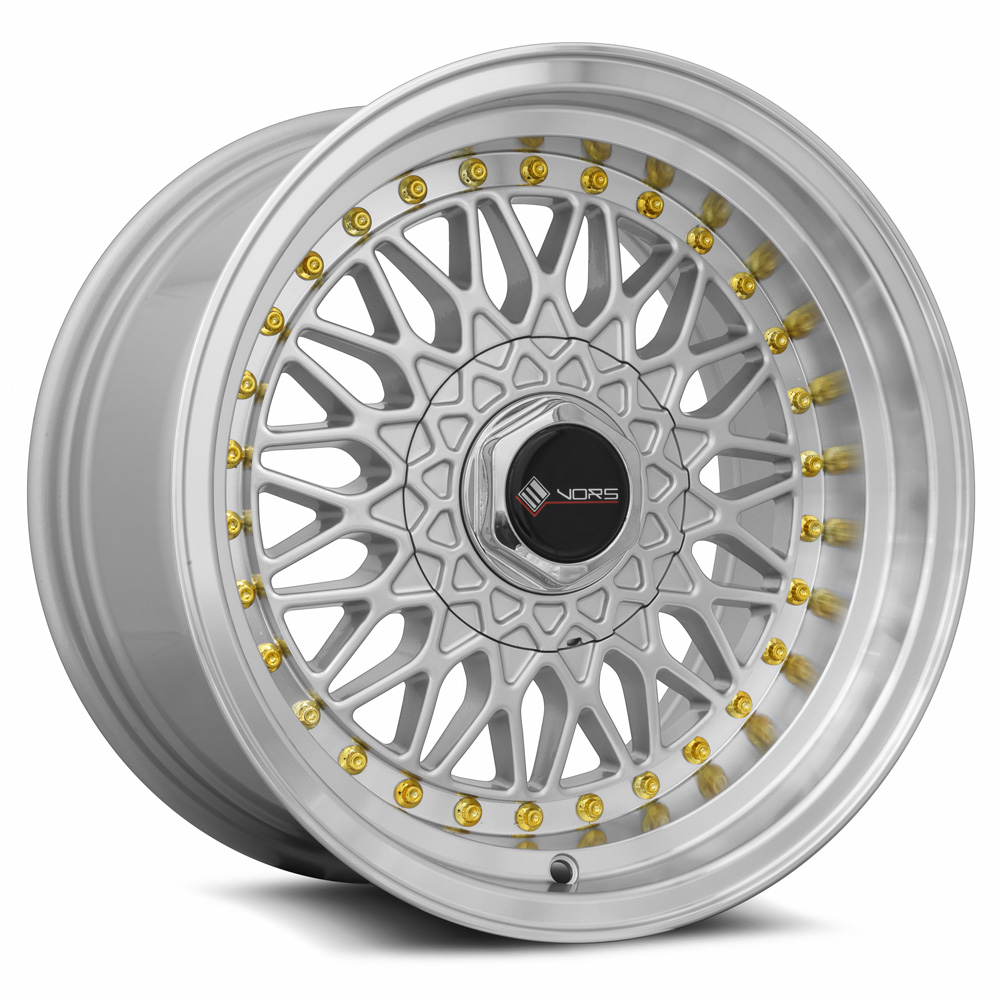Vors Wheels VR3 16x8 4x100/4x114,3 Silver Machine Lip Chrome Rivet offset 20