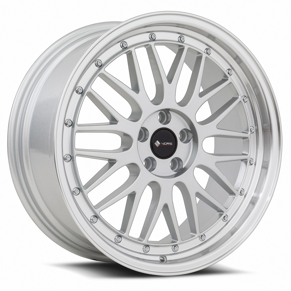 Vors Wheels VR8 19x8,5 5x112 Silver Machine Lip Chrome Rivet offset 35